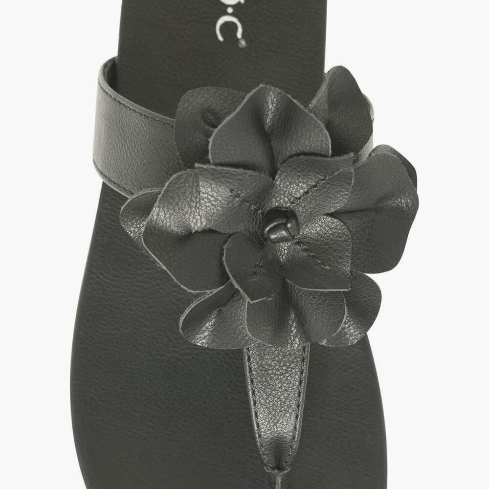BOC BY BORN Kendal Floral Appliqué Sandal Black Size 7 - Picture 5 of 7